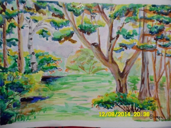 Рисование летняя Поляна