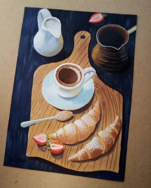 Картина на кухню гуашью