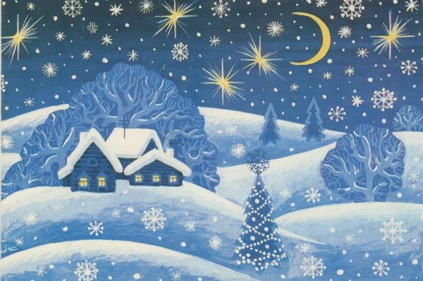 Зима рисунок