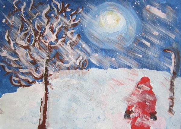 Рисование с детьми метель