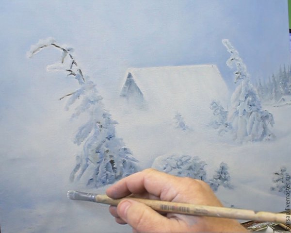 Метель гуашью