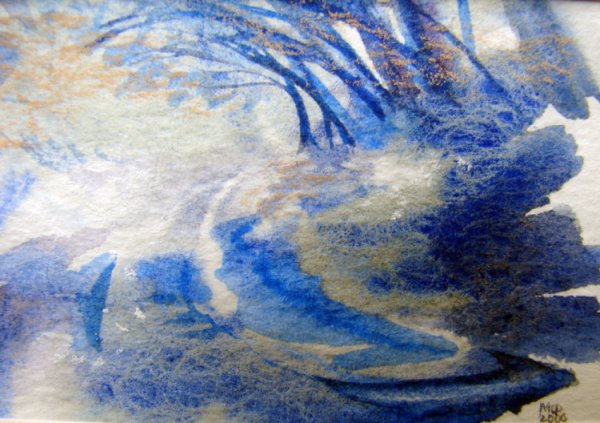 Вьюга акварель