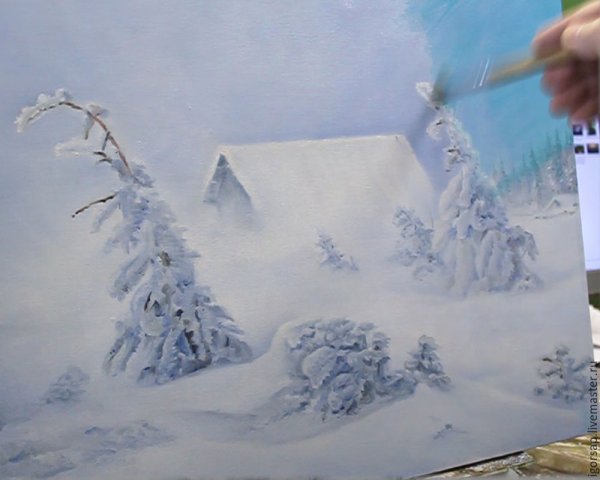 Рисование снежной метели