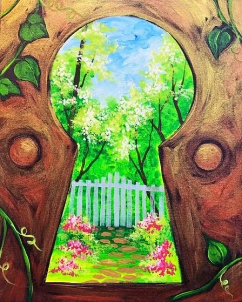 Нарисовать окно акварелью