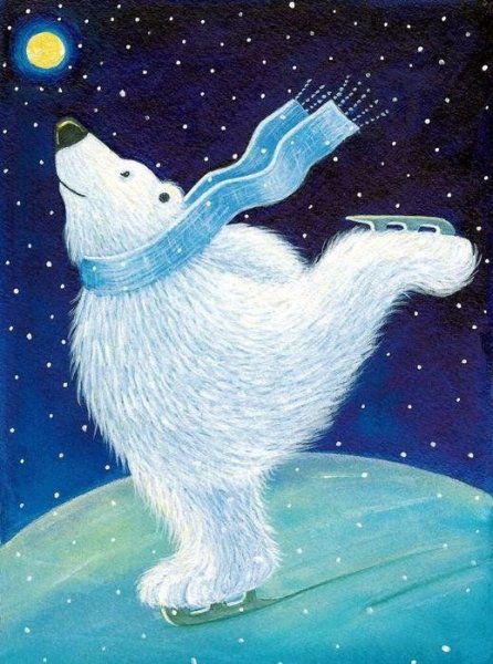 Медведь зимой рисование детям