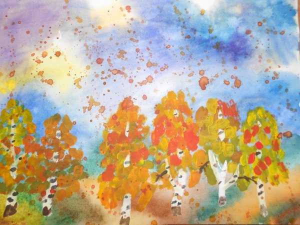 Осенний листопад рисунок