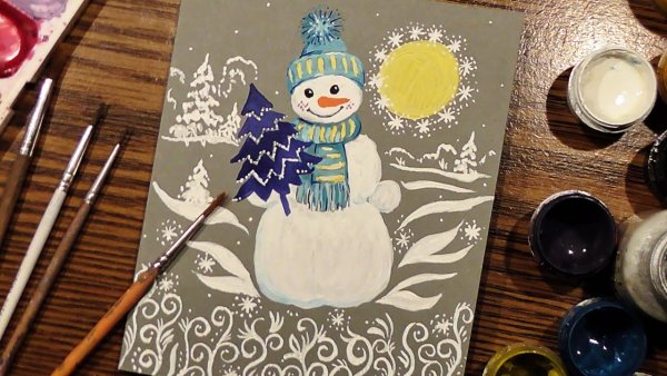 Новогодние мастер классы по рисованию