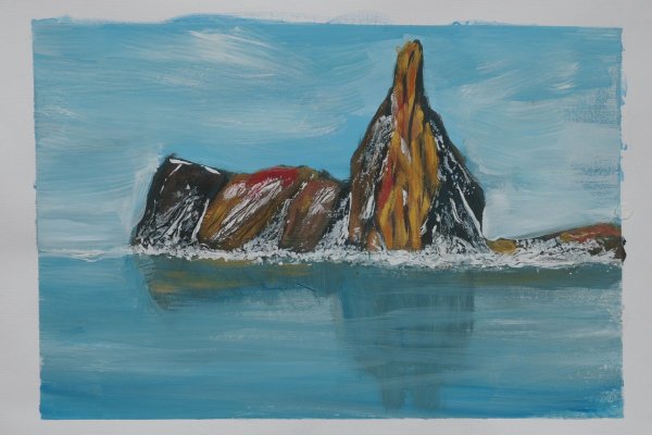 Скалы рисунок гуашью