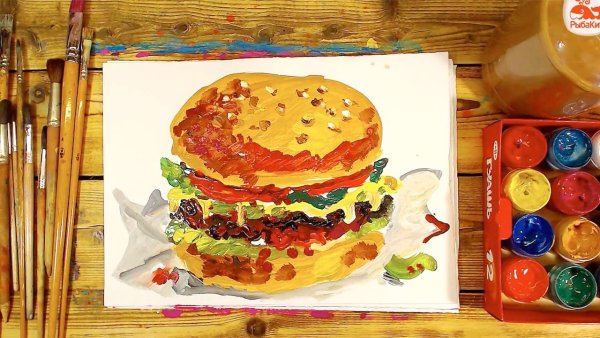 Детская еда для рисование