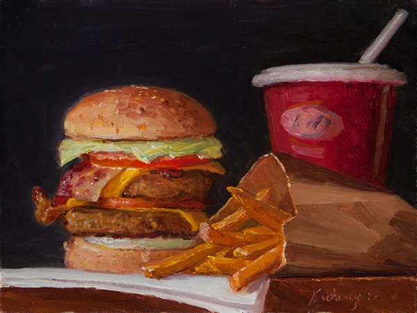 Бургер живопись