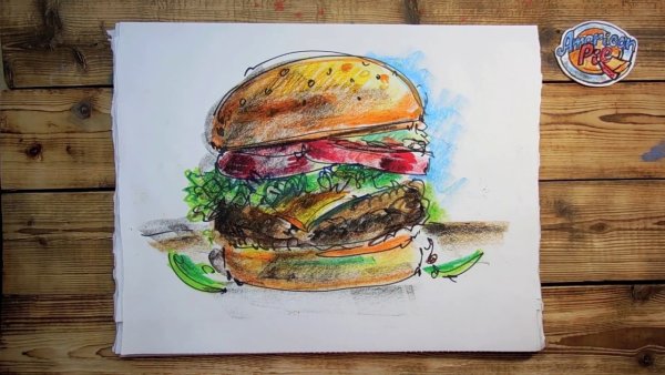 Бургер маркерами