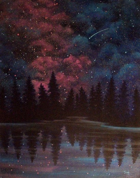 Рисование ночного пейзажа