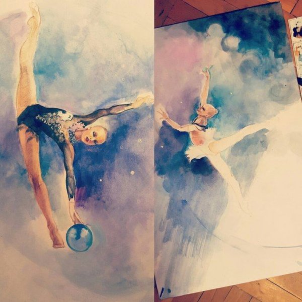 Детский рисунок акробатика