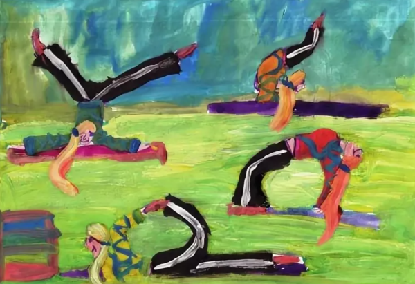 Гимнастка рисунок