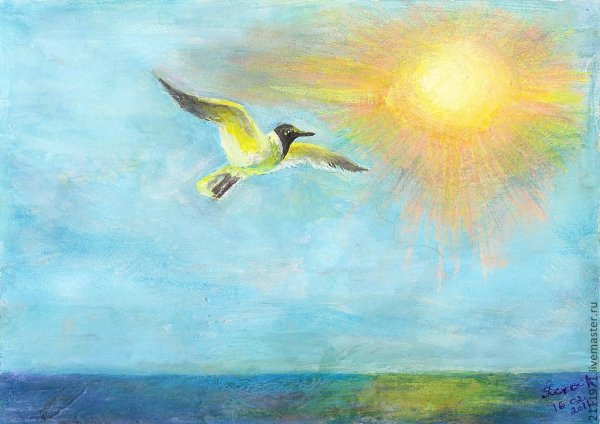 Чайка гуашью