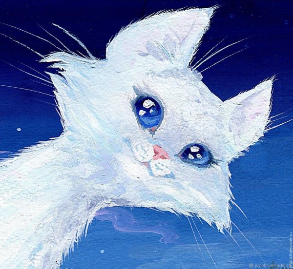 Нарисовать кошку гуашью