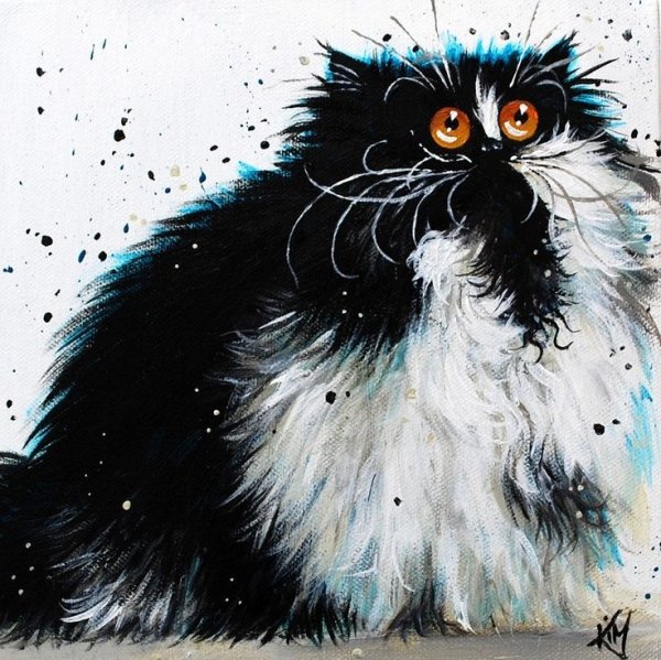 Коты Ким Хаскинс картины гуашью