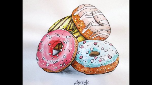 Пончик скетч