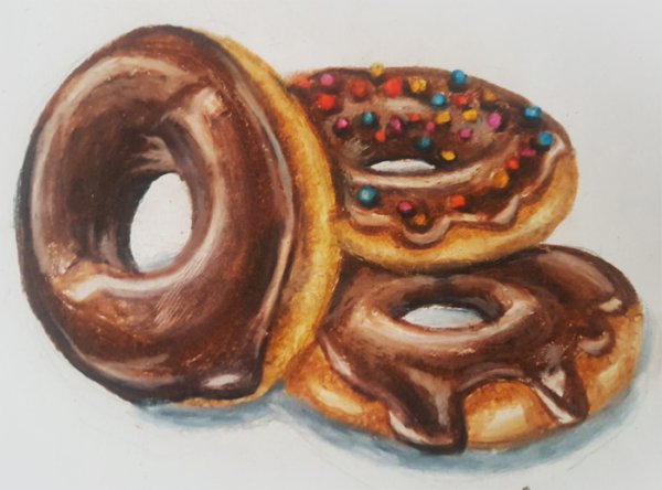 Пончики живопись