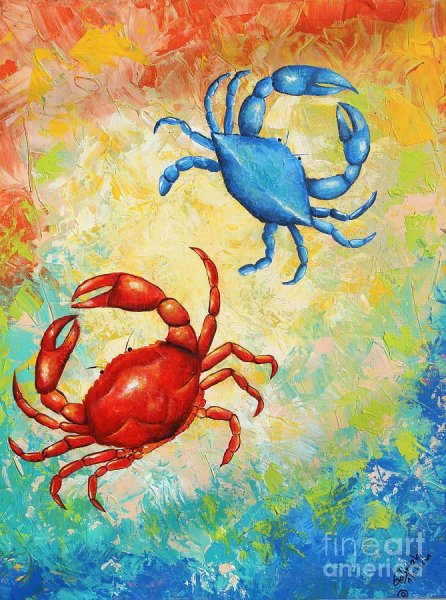 Краб живопись