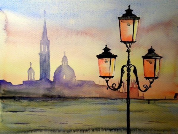 Нарисовать городской пейзаж