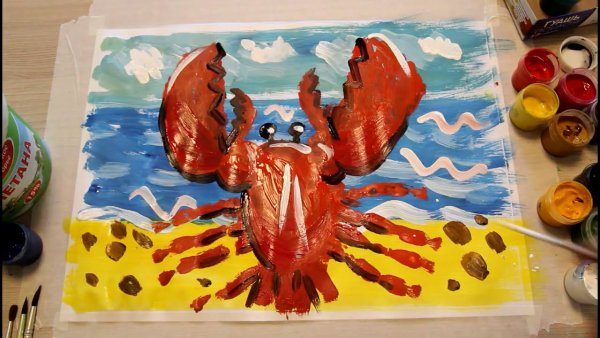 Краб гуашью