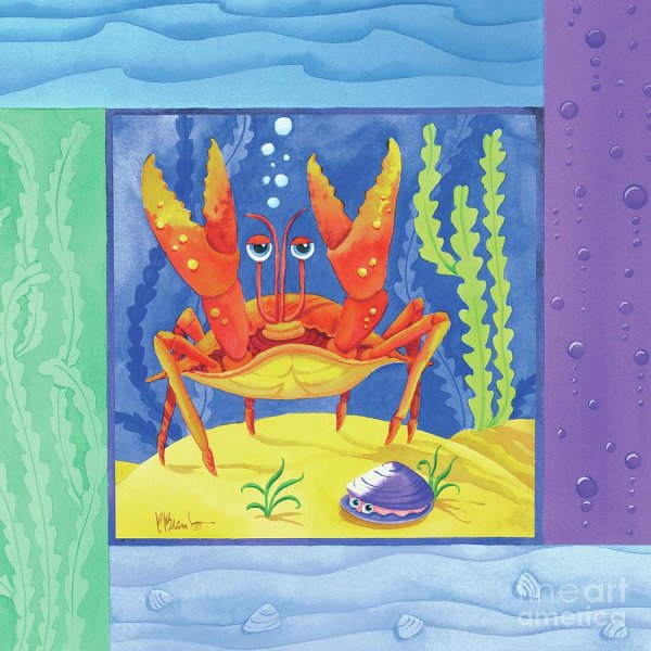 Краб гуашью для детей