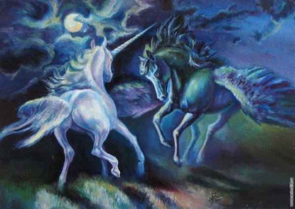 Пегас гуашью