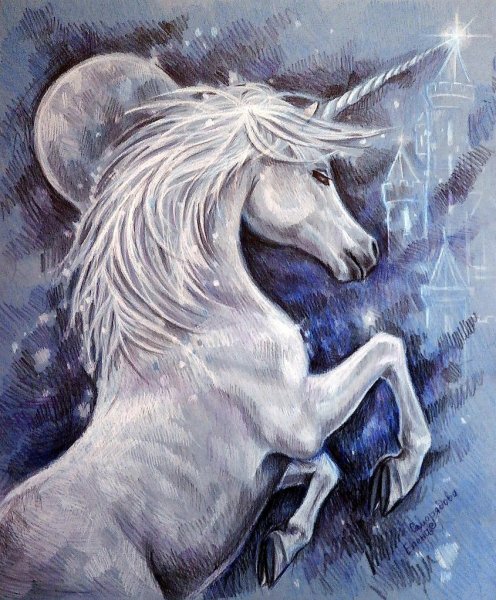 Пегас гуашью