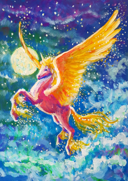 Пегас красками