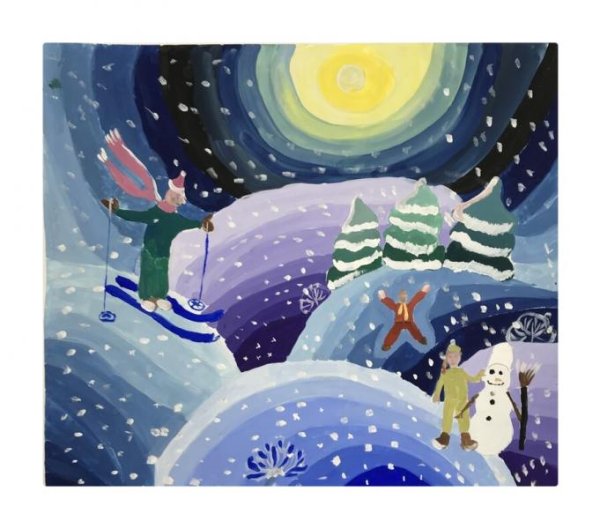 Зимние забавы рисунок