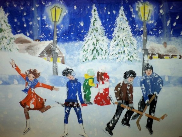 Композиция зимние забавы