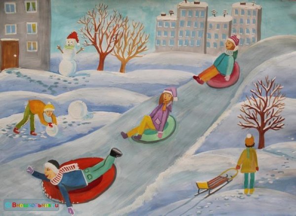 Композиция зимние забавы