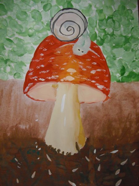 Рисование грибы подготовительная группа красками