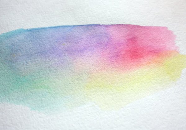 Цветовая растяжка акварелью