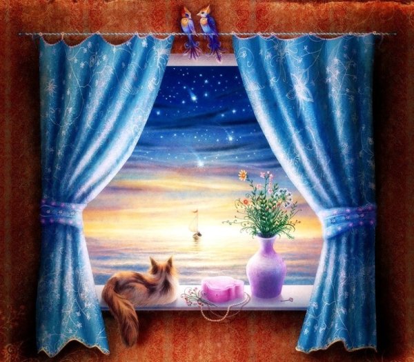 Весенние коты в живописи