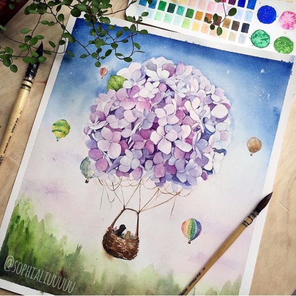 Идеи для рисования акварелью