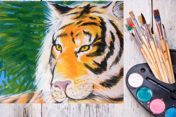 Урок рисование краски карандаши