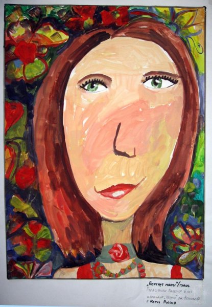 Портрет красками для детей