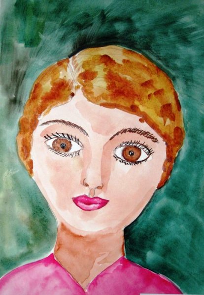 Портрет девушки весны рисунок для детей