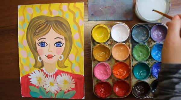 Рисунки красками