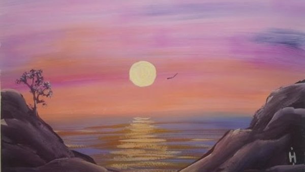 Правополушарное рисование горы