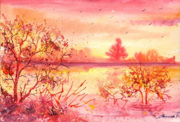 Рисунки красками