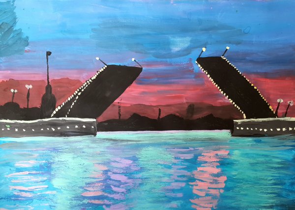 Петербург гуашью