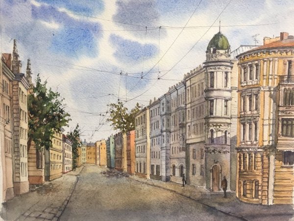 Улица Репина Санкт-Петербург живопись