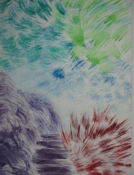 Рисование сухой кистью