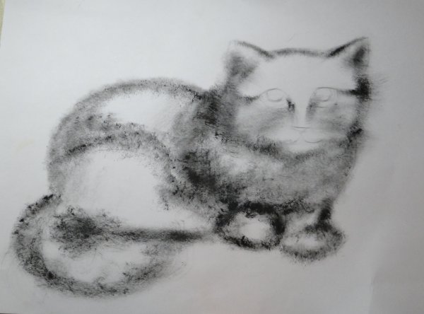 Техника сухая кисть акварелью