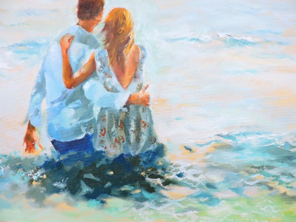 Человек гуашью