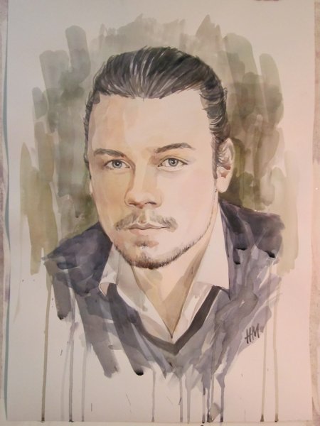 Томас Райт акварель портрет