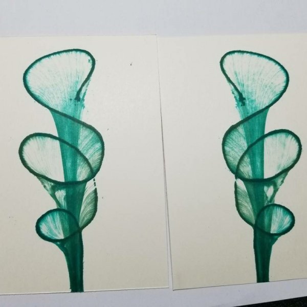 Рисование нитками и гуашью